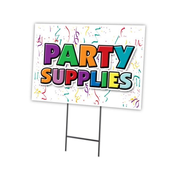 Party Supplies Yard Sign & Stake outdoor plastic coroplast window, C-1216 Party Supplies